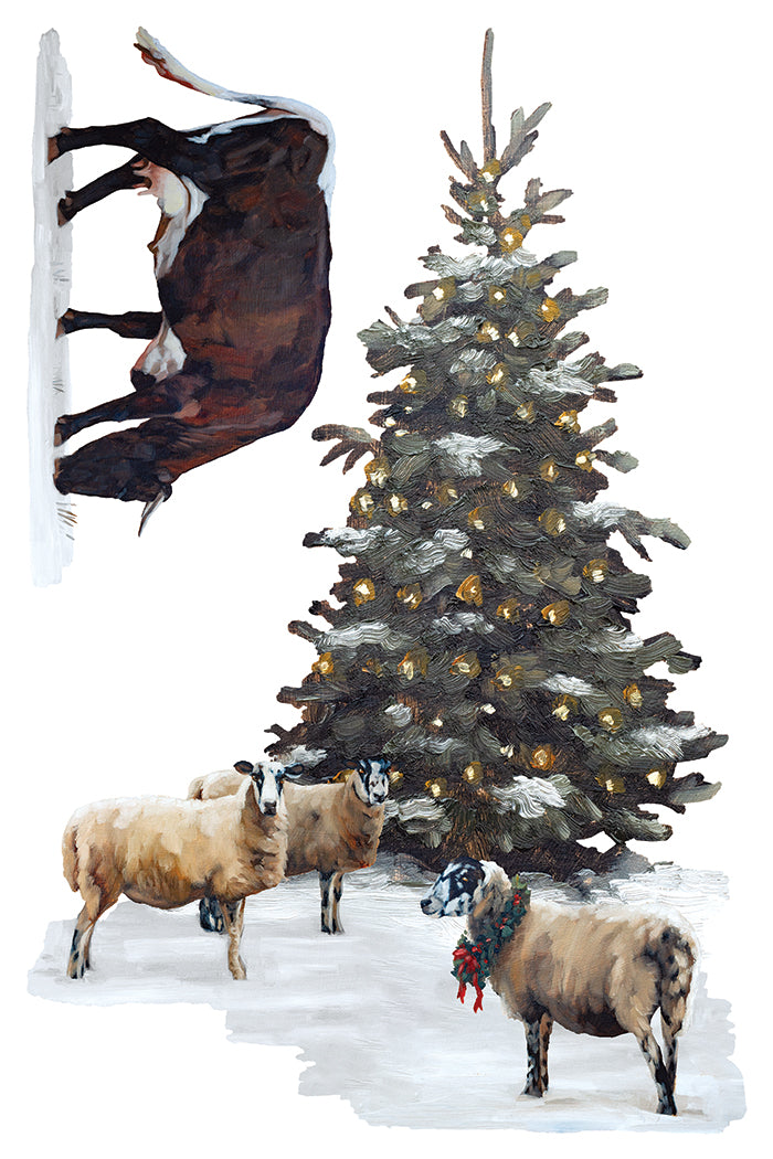 A Cotswold Christmas IOD Transfer Pad with (8) 8 x 12 Sheets by Iron Orchid Designs Rub-On Transfer Decal - 2026 Limited Holiday Release