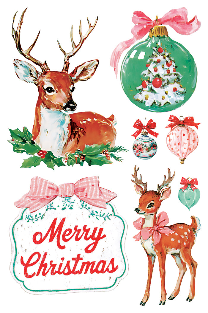 Darling Holiday IOD Transfer Pad with (8) 8 x 12 Sheets by Iron Orchid Designs Rub-On Transfer Decal - 2026 Limited Holiday Release