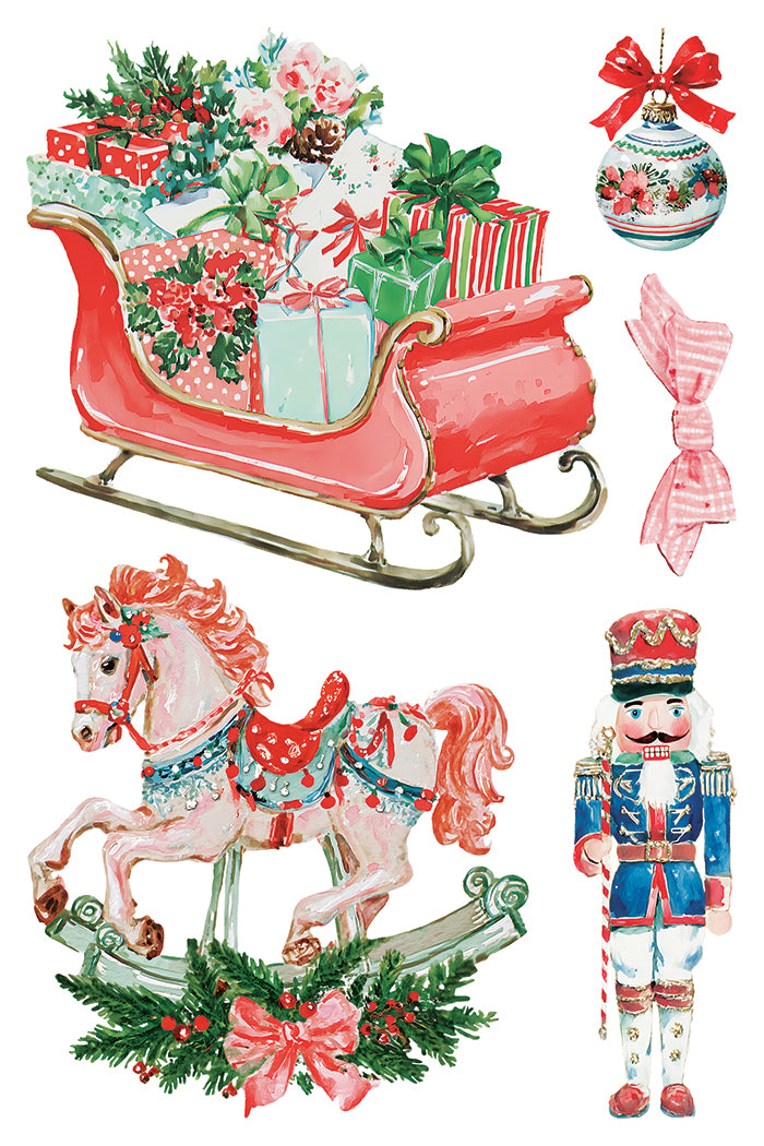 Darling Holiday IOD Transfer Pad with (8) 8 x 12 Sheets by Iron Orchid Designs Rub-On Transfer Decal - 2026 Limited Holiday Release