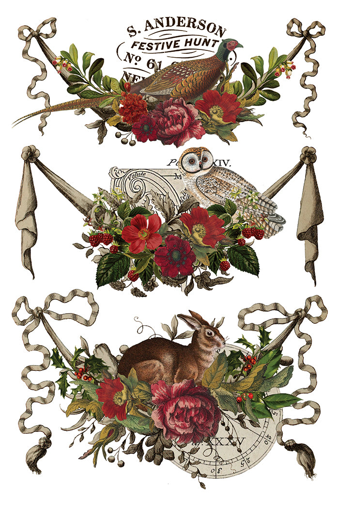 Stag Tavern IOD Transfer Pad with (8) 8 x 12 Sheets by Iron Orchid Designs Rub-On Furniture Transfer Decal - 2026 Limited Holiday Release