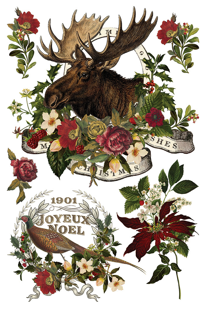 Stag Tavern IOD Transfer Pad with (8) 8 x 12 Sheets by Iron Orchid Designs Rub-On Furniture Transfer Decal - 2026 Limited Holiday Release