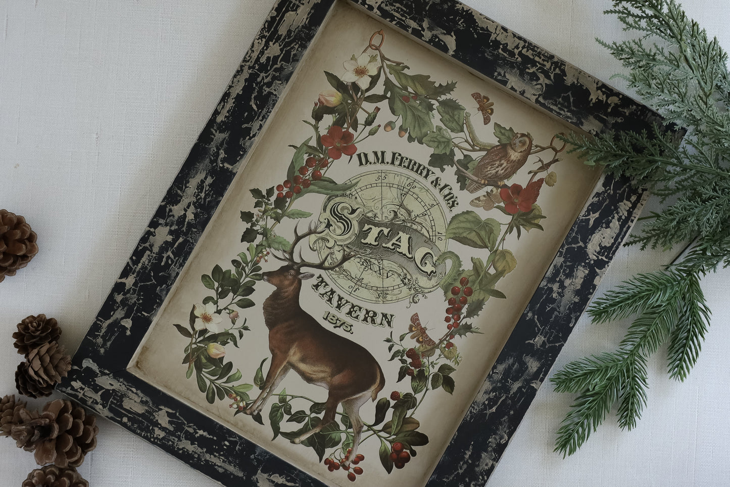 Stag Tavern IOD Transfer Pad with (8) 8 x 12 Sheets by Iron Orchid Designs Rub-On Furniture Transfer Decal - 2026 Limited Holiday Release