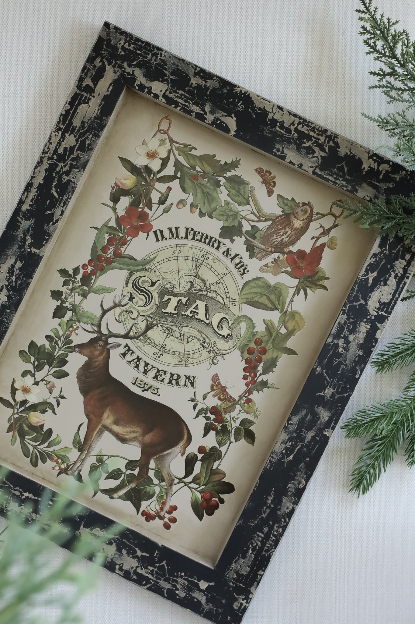Stag Tavern IOD Transfer Pad with (8) 8 x 12 Sheets by Iron Orchid Designs Rub-On Furniture Transfer Decal - 2026 Limited Holiday Release