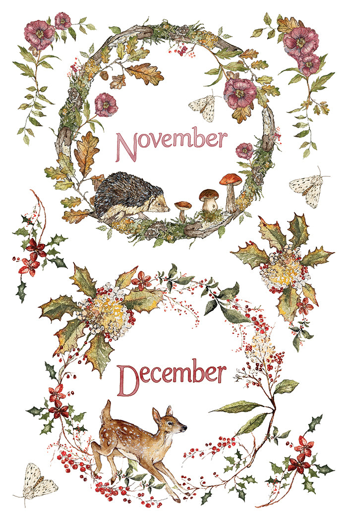 The Bramblewood Diaries IOD Transfer Pad (8) 8 x 12 Sheets by Iron Orchid Designs Rub-On Transfer Decal - 2026 Limited Holiday Release