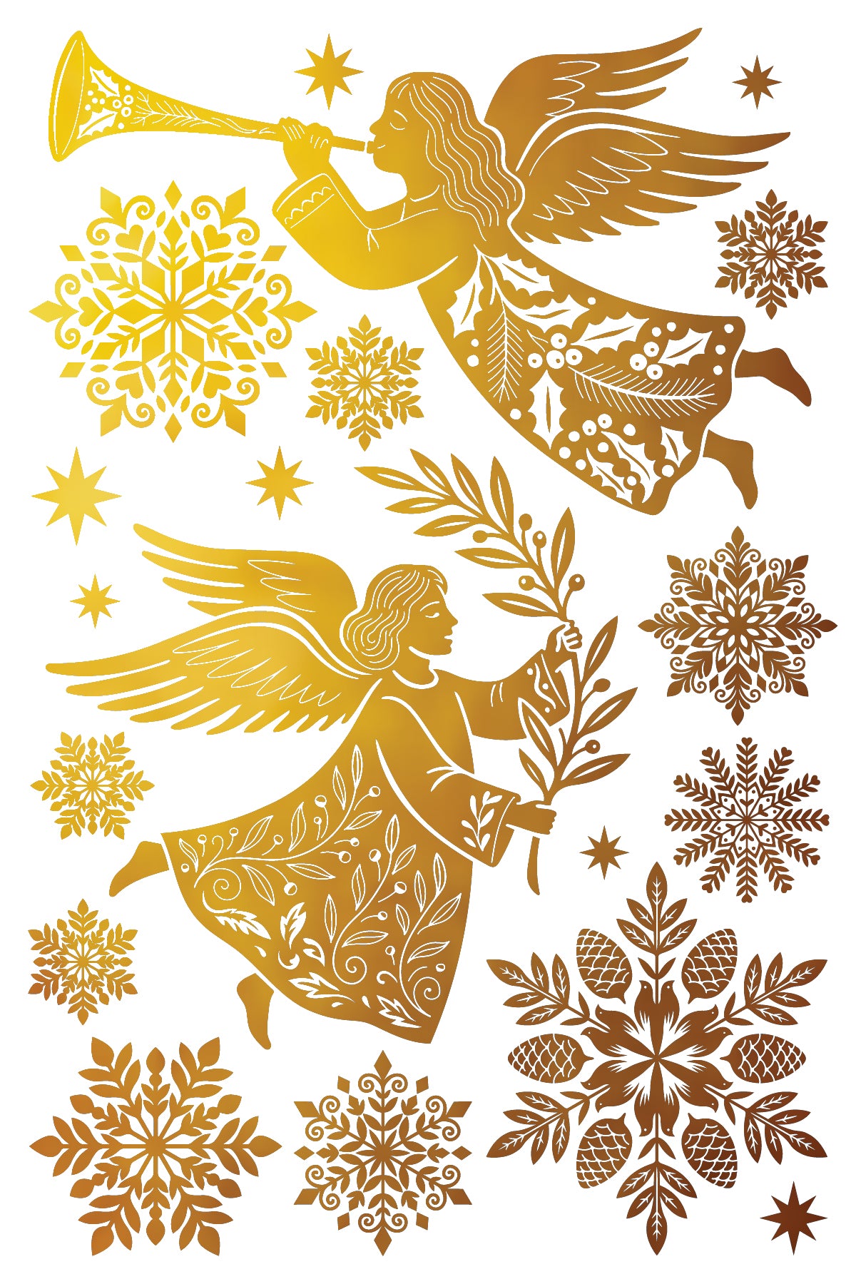 Angels Sing IOD Foil Transfer Pad (8) 8 x 12 Sheets by Iron Orchid Designs Rub-On Furniture Transfer Decal 2026 Limited Holiday Release
