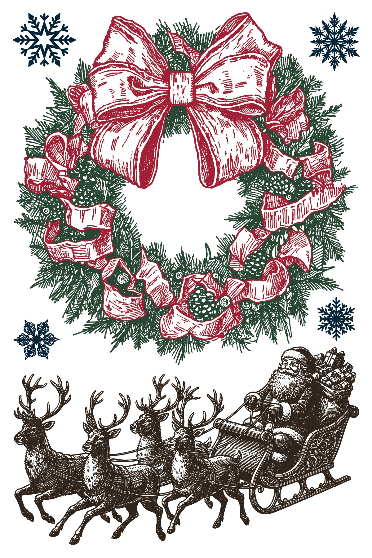 The North Pole Co IOD Paint Inlay by Iron Orchid Design (8) 8 X 12 Sheets - 2026 Limited Holiday Release