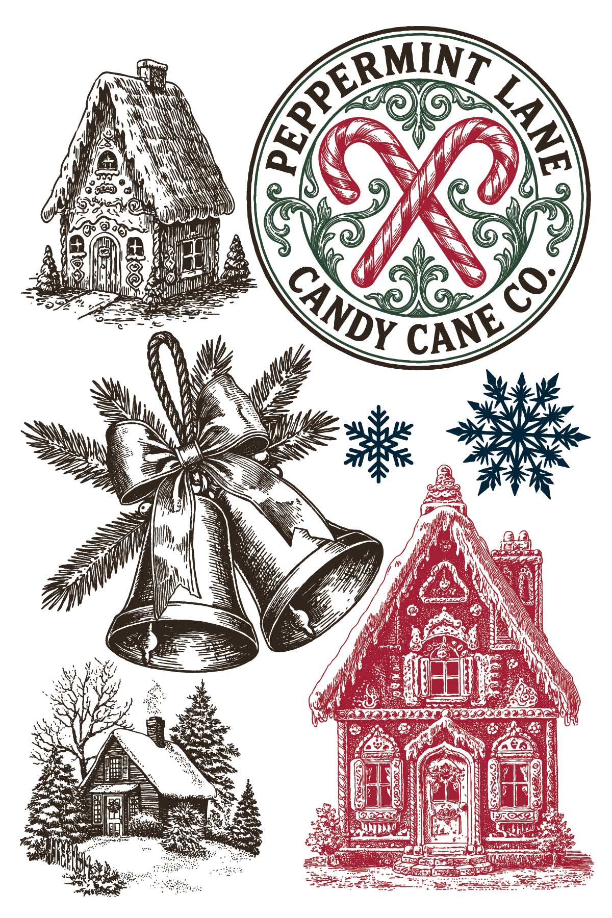 The North Pole Co IOD Paint Inlay by Iron Orchid Design (8) 8 X 12 Sheets - 2026 Limited Holiday Release