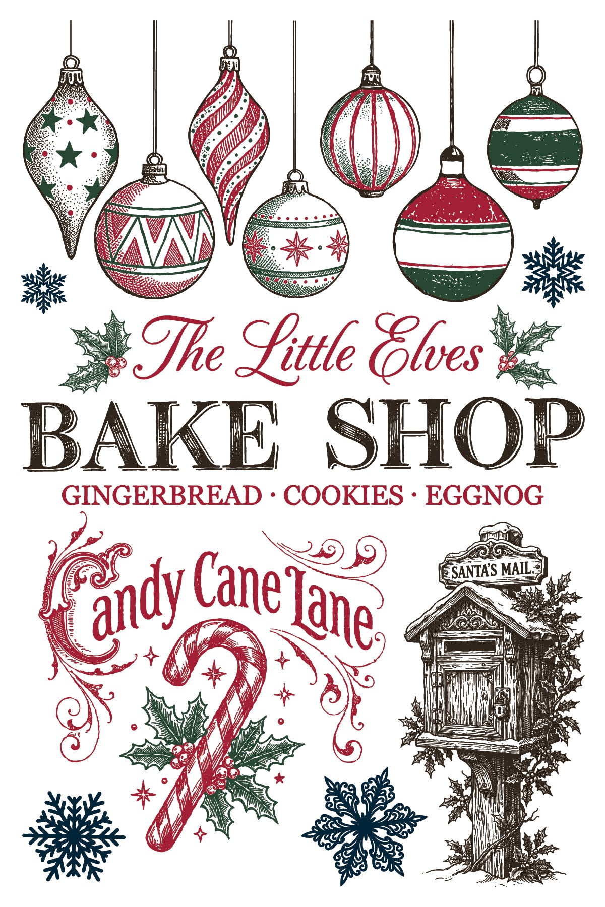 The North Pole Co IOD Paint Inlay by Iron Orchid Design (8) 8 X 12 Sheets - 2026 Limited Holiday Release