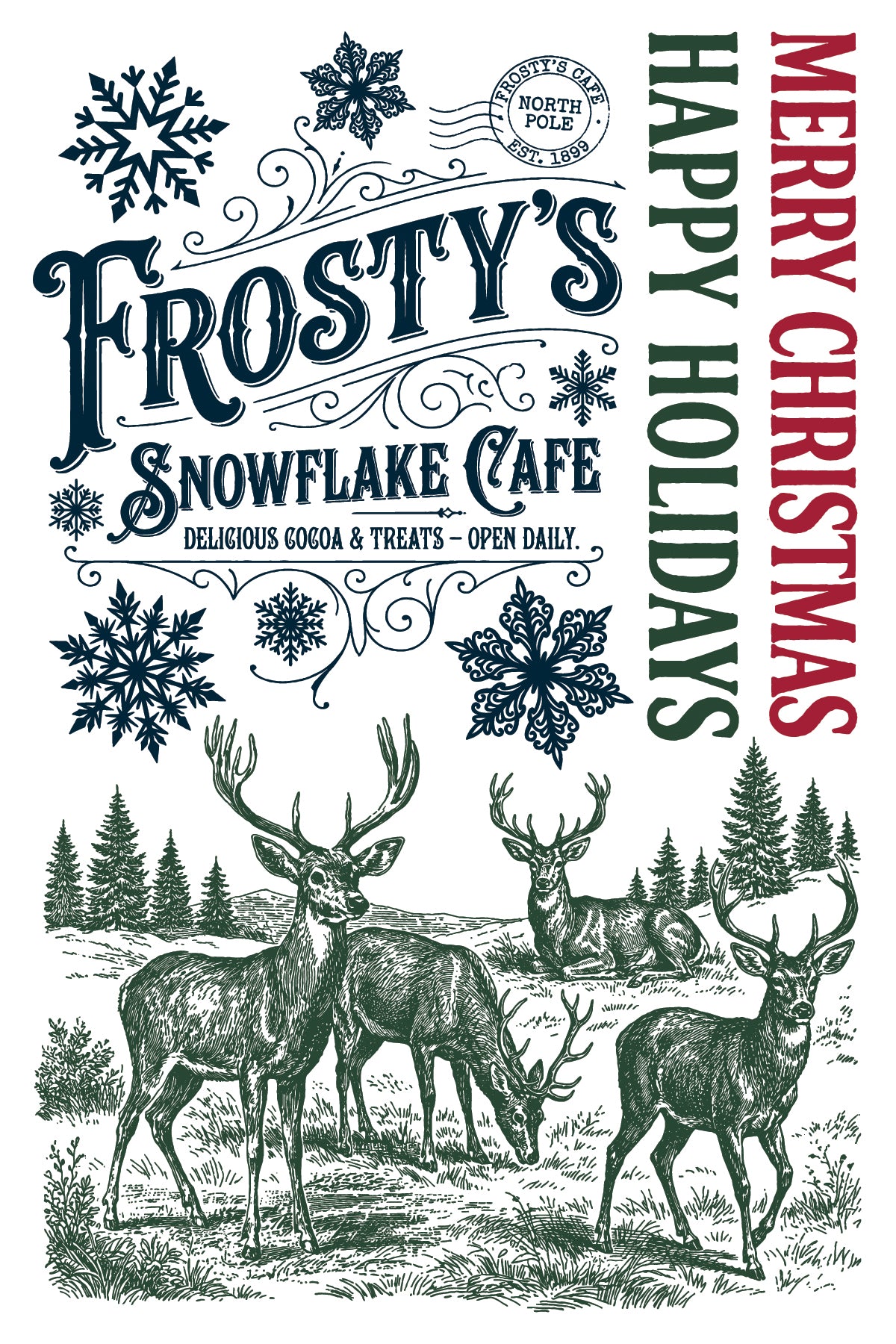 The North Pole Co IOD Paint Inlay by Iron Orchid Design (8) 8 X 12 Sheets - 2026 Limited Holiday Release