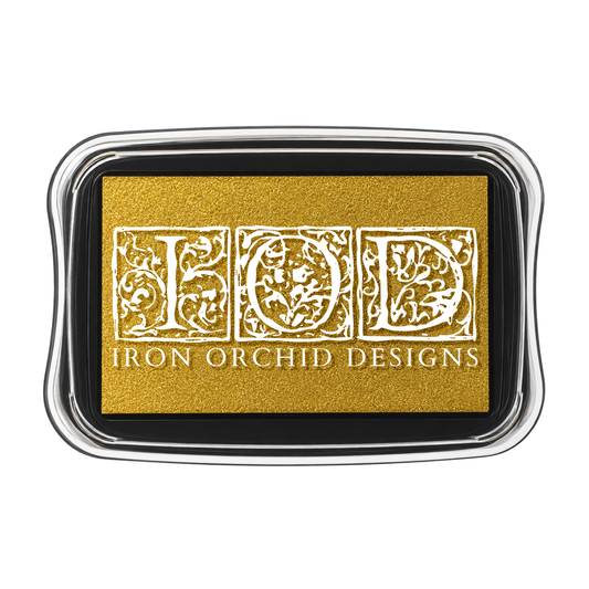Gold Shimmer IOD Decor Ink Pad - Pre-fillled - Iron Orchid Design - New Release