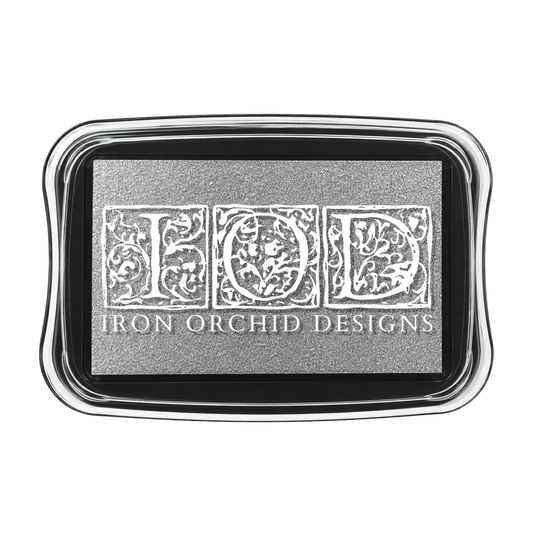 Silver Sparkle IOD Decor Ink Pad - Pre-fillled - Iron Orchid Design - New Release