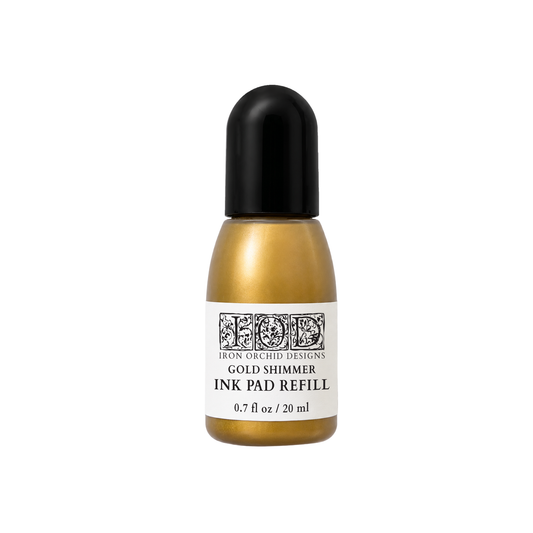 IOD Decor Ink Gold Shimmer - Refill - Pigmented - by Iron Orchid Designs - New Release