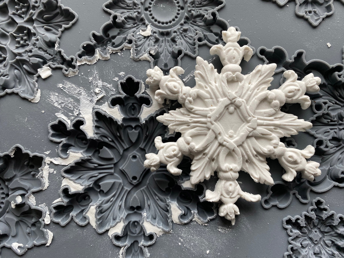 Snowflakes IOD decor mould 6 x 10 - by Iron Orchid Designs - 2026 Limited Holiday Release