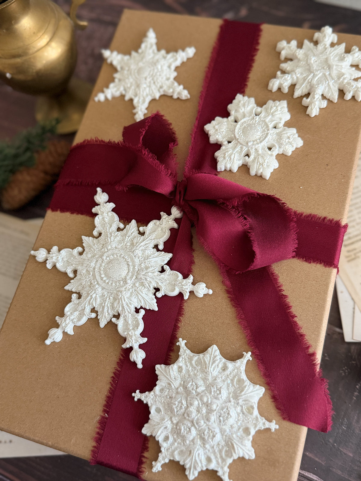 Snowflakes IOD decor mould 6 x 10 - by Iron Orchid Designs - 2026 Limited Holiday Release