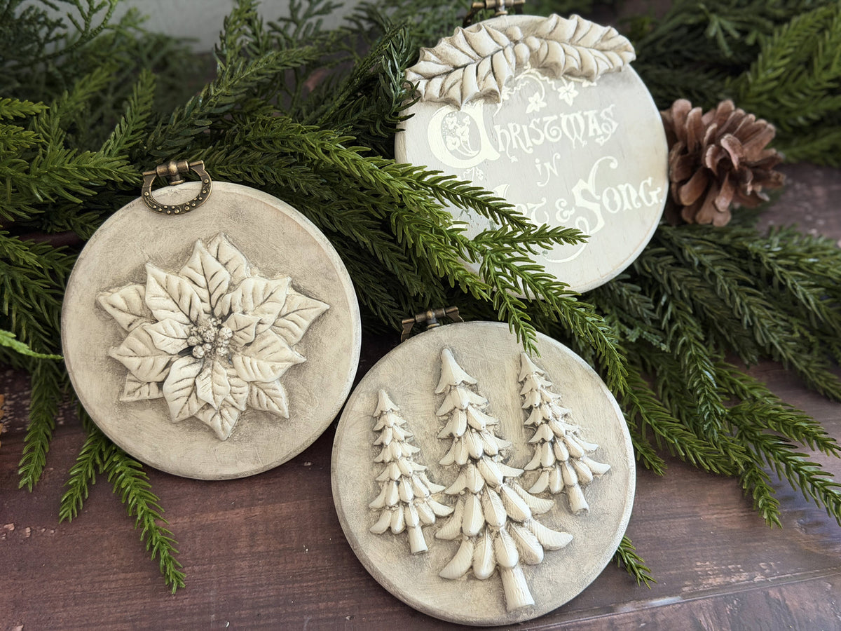 Boughs of Holly IOD decor mould 6 x 10 - by Iron Orchid Designs - 2026 Limited Holiday Release