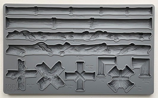 Faux Bois IOD décor mould 6 x 10 - by Iron Orchid Designs
