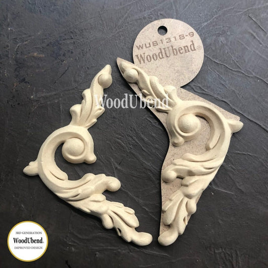 WoodUBend Set Of Baroque Corners WUB1318-9 (6.10×3.54in)