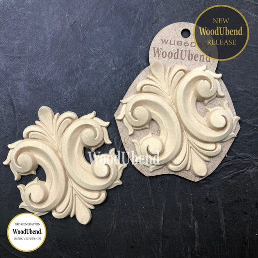WoodUBend Pack Of Two Scroll Centrepieces WUB6057 (3.93×4.25in)