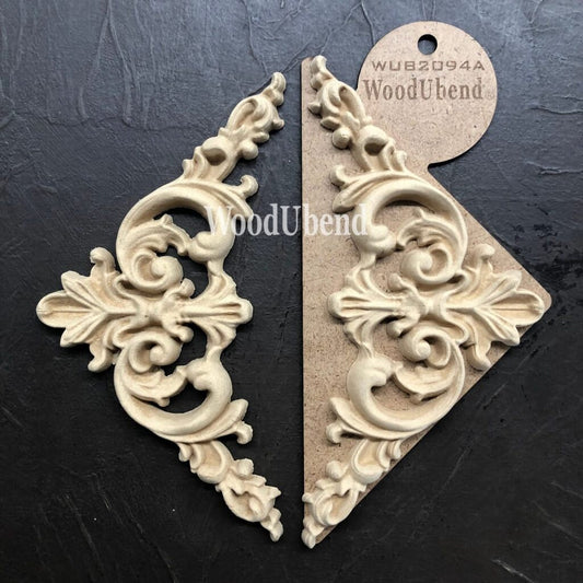 WoodUBend Pack Of Two Pediments 2094A (4.33×8.26in)
