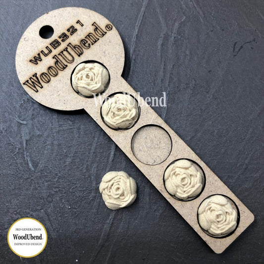 WoodUBend Pack of Five Craft Roses WUB0321 (0.78×0.78in)