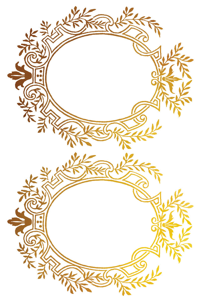 Petits Ornements IOD Gold Foil Transfer Pad with (8) 8 x 12 Sheets by Iron Orchid Designs Rub-On Furniture Transfer Decal - New Release