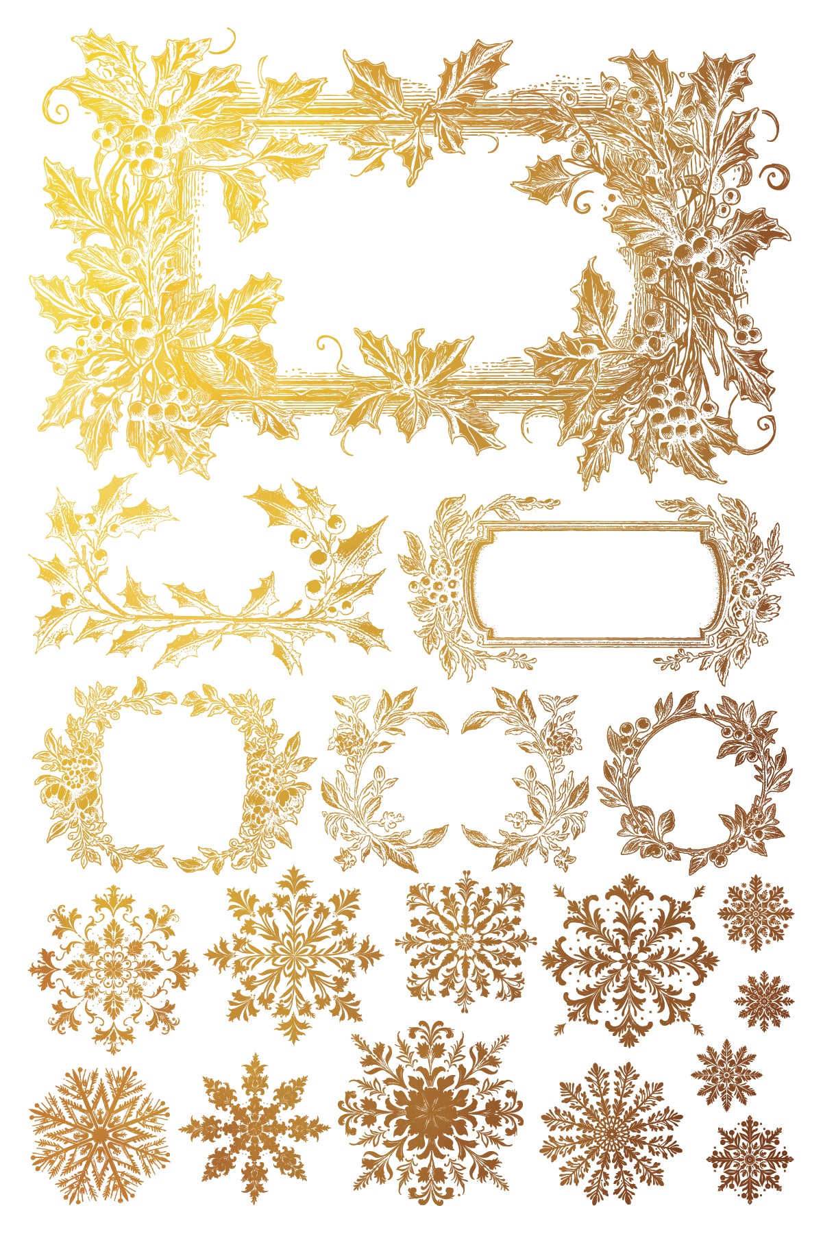 Tinsel IOD Gold Foil Transfer Pad with (8) 8 x 12 Sheets by Iron Orchid Designs Rub-On Furniture Transfer Decal