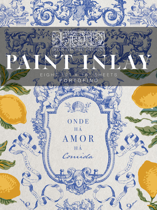 Portofino IOD Paint Inlay by Iron Orchid Design (8) 12 X 16 Sheets - Limited Release