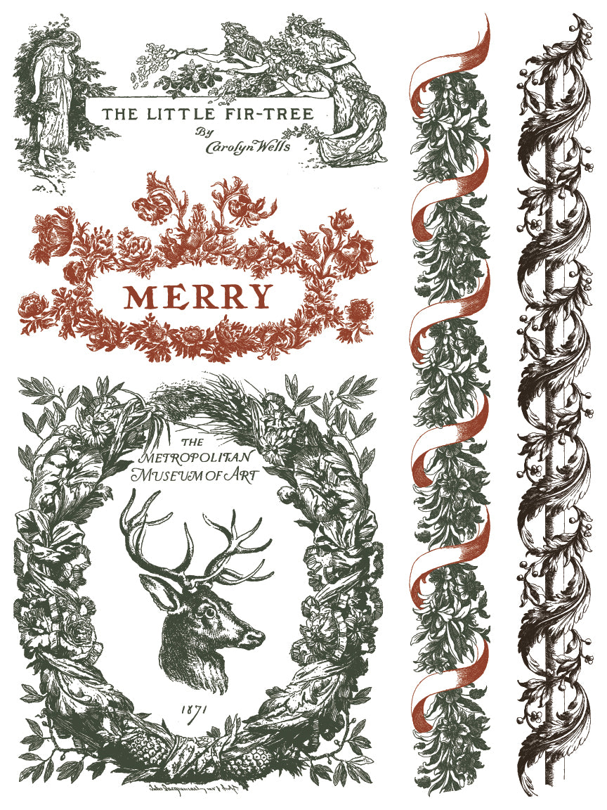 Twelfth Night IOD Paint Inlay by Iron Orchid Design (8) 12 X 16 Sheets - 2025 Limited Holiday Release