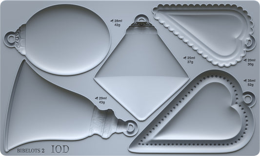 Bibelots 2 IOD décor mould 6 x 10 - by Iron Orchid Designs - 2025 Holiday Release