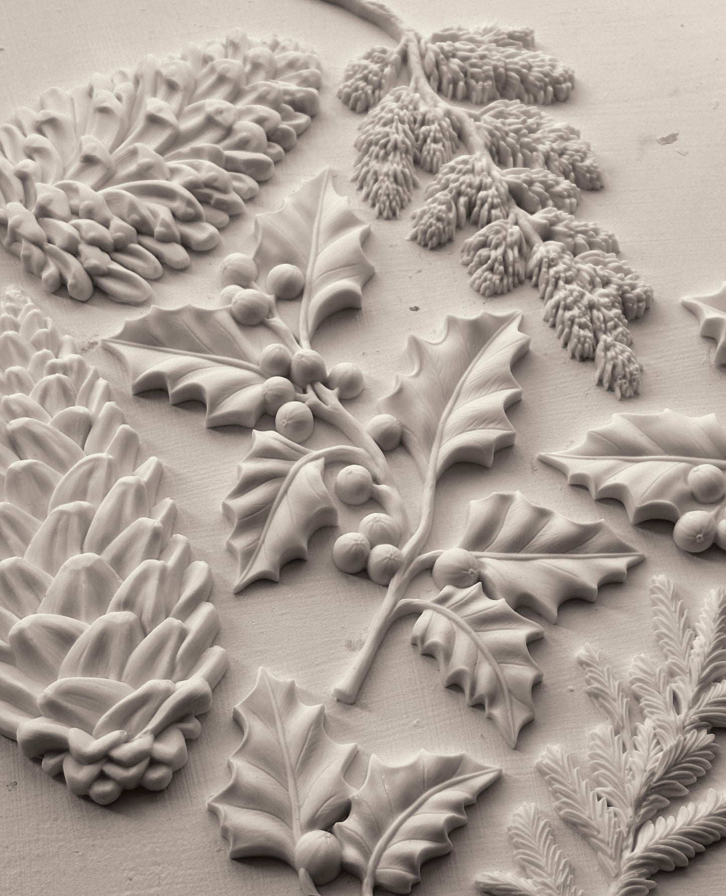 Winter Forage IOD décor mould 6 x 10 - by Iron Orchid Designs - 2025 Holiday Release