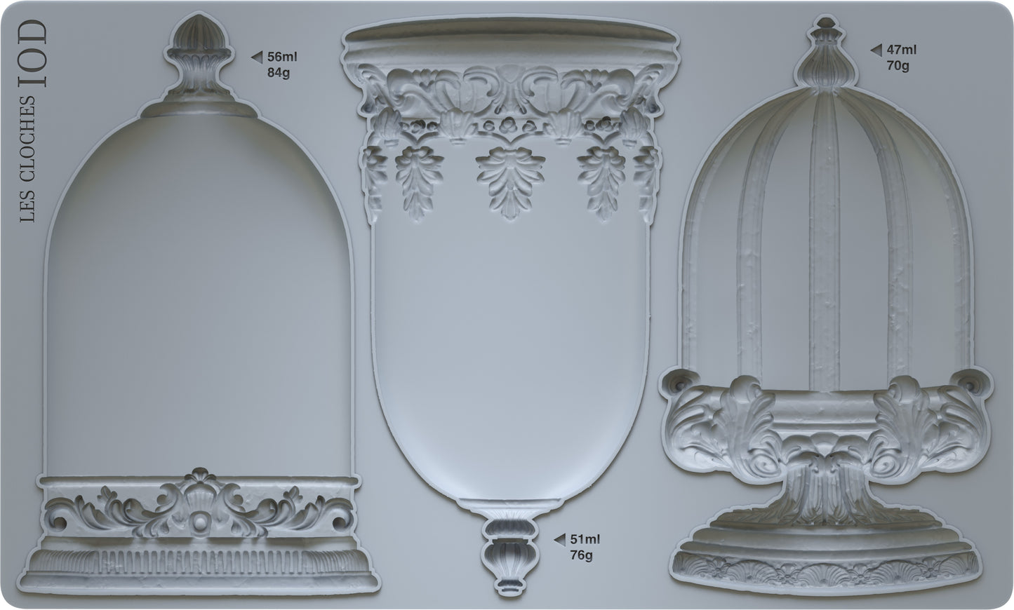 Les Cloches IOD décor mould 6 x 10 - by Iron Orchid Designs