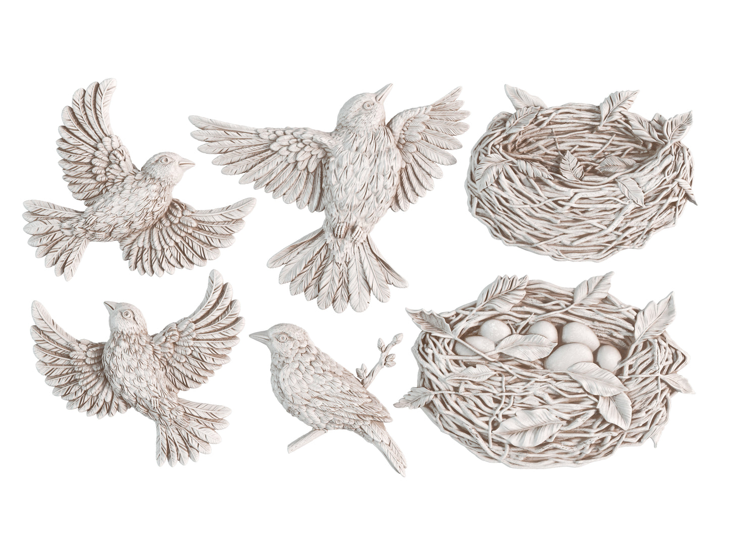 Sparrow's Nest IOD décor mould 6 x 10 - by Iron Orchid Designs - New Release