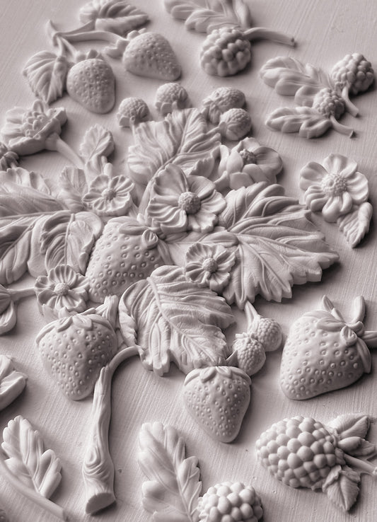 Wild Berries IOD décor mould 6 x 10 - by Iron Orchid Designs - New Release