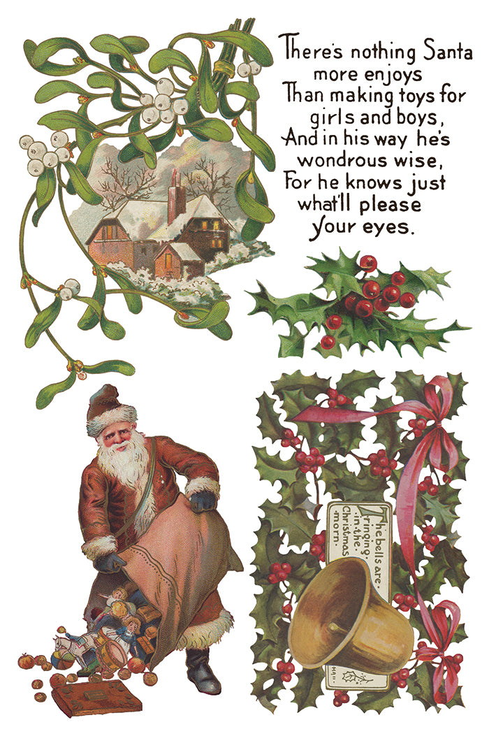 Christmas Joy IOD Transfer Pad with (8) 8 x 12 Sheets by Iron Orchid Designs Rub-On Furniture Transfer Decal - 2025 Limited Holiday Release