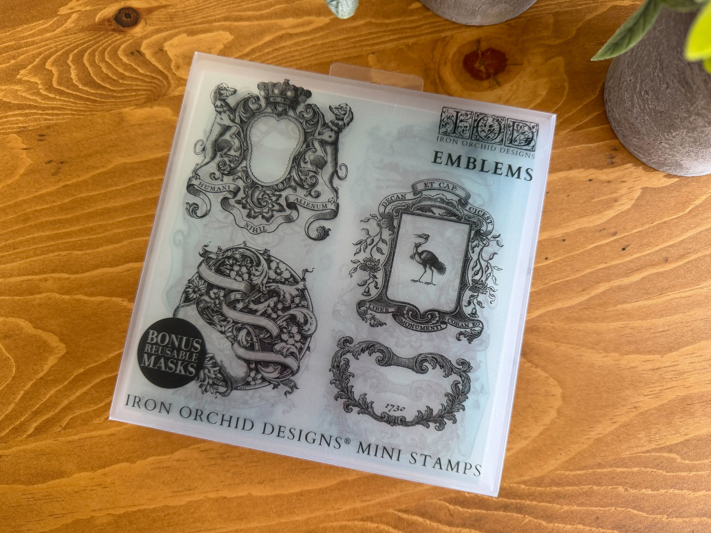 Emblems IOD stamp 4 sheets 6 X 6 - by Iron Orchid Designs - New Release