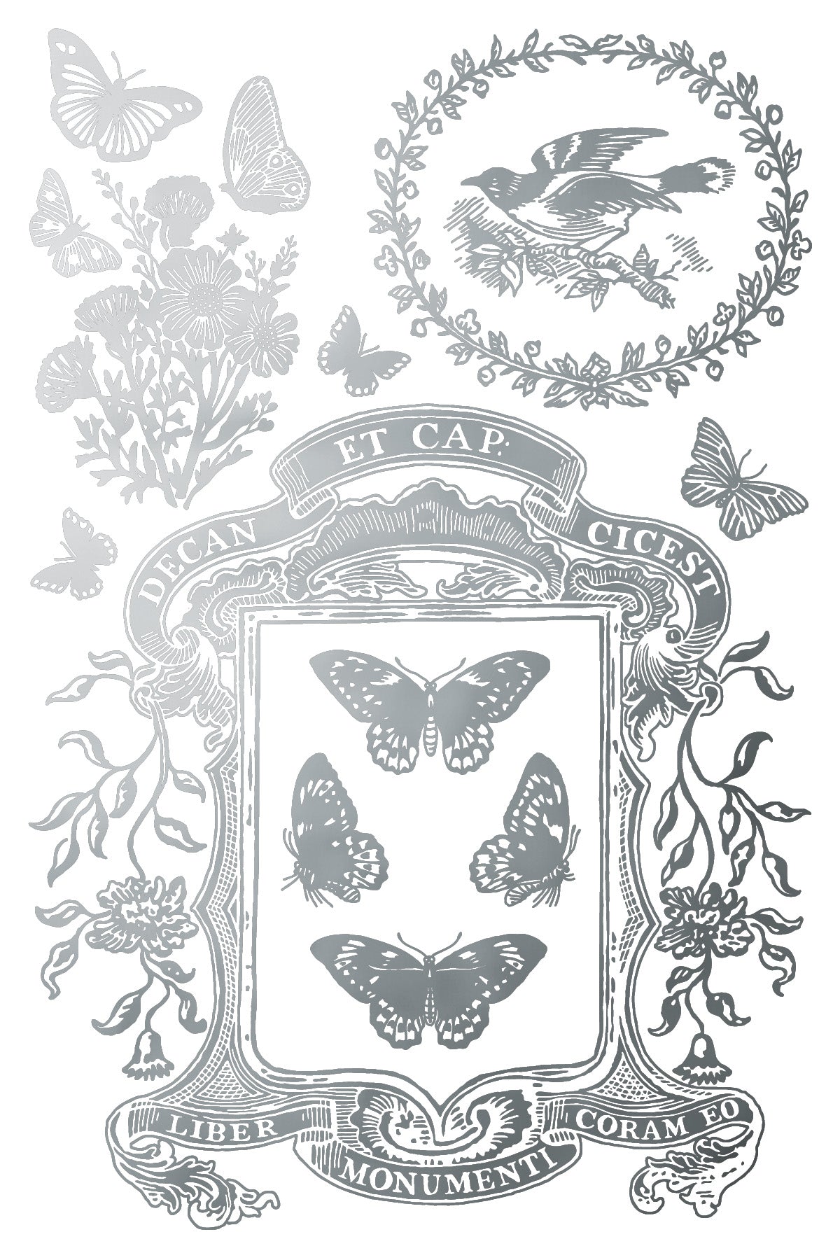 Papillon IOD Gilded Foil Transfer Pad with (8) 8 x 12 Sheets by Iron Orchid Designs Rub-On Furniture Transfer Decal - New Release