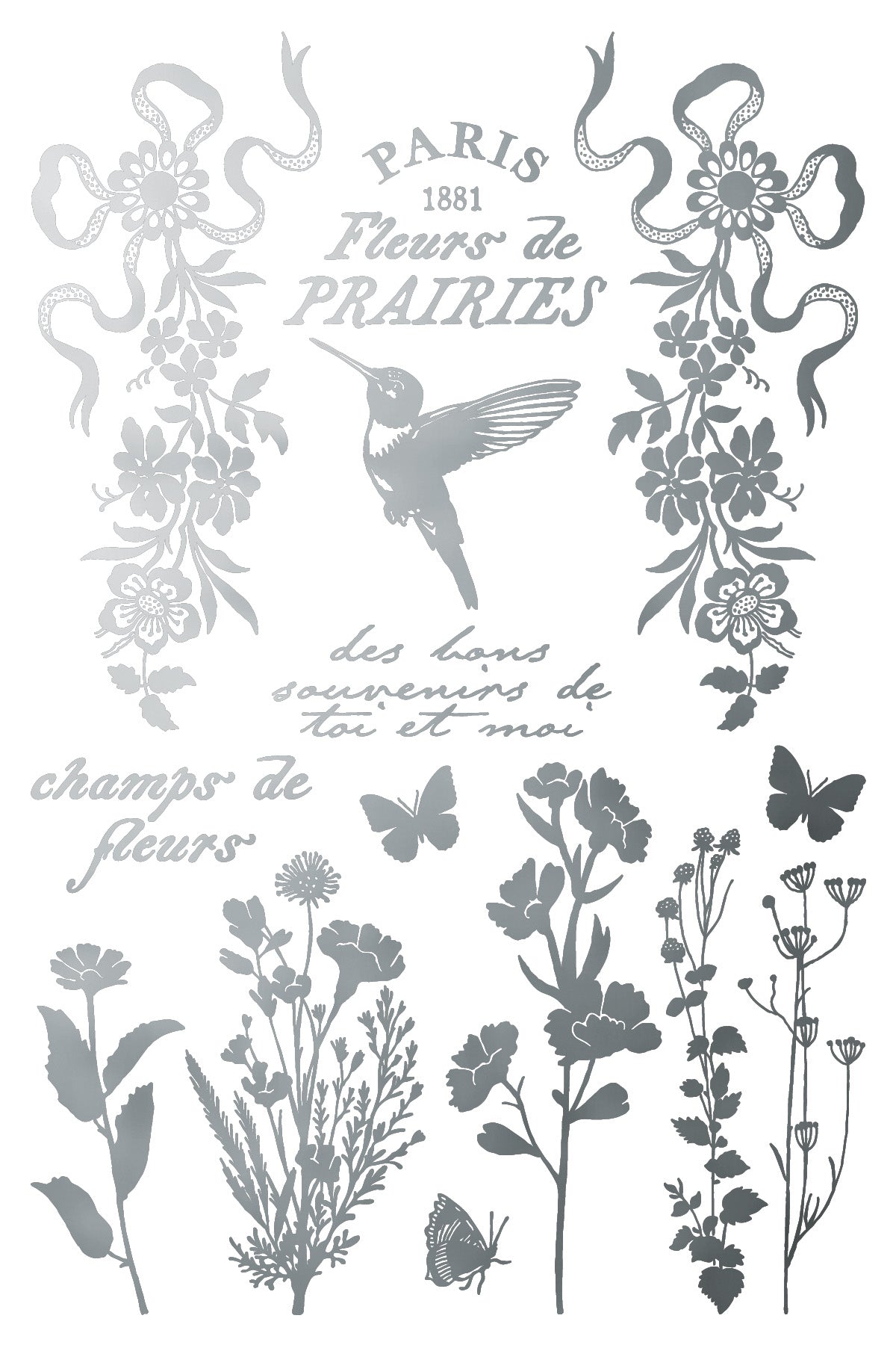 Papillon IOD Gilded Foil Transfer Pad with (8) 8 x 12 Sheets by Iron Orchid Designs Rub-On Furniture Transfer Decal - New Release