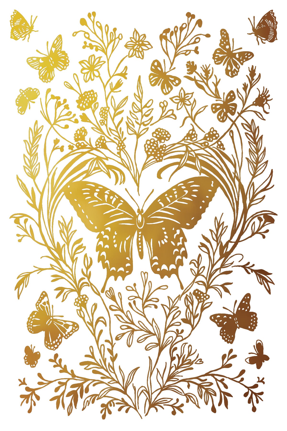 Papillon IOD Gilded Foil Transfer Pad with (8) 8 x 12 Sheets by Iron Orchid Designs Rub-On Furniture Transfer Decal - New Release