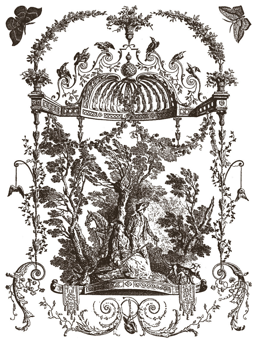 Hameau De La Reine IOD Paint Inlay by Iron Orchid Design (8) 12 X 16 Sheets - New Release