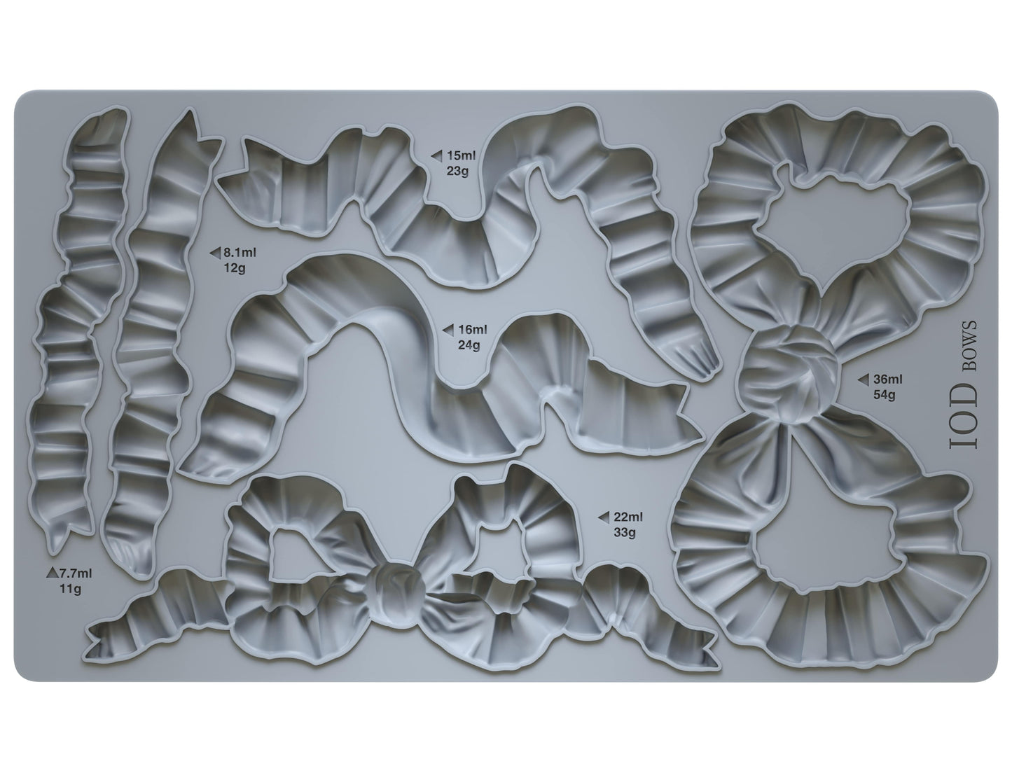 Bows Mould IOD décor mould 6 x 10 - by Iron Orchid Designs