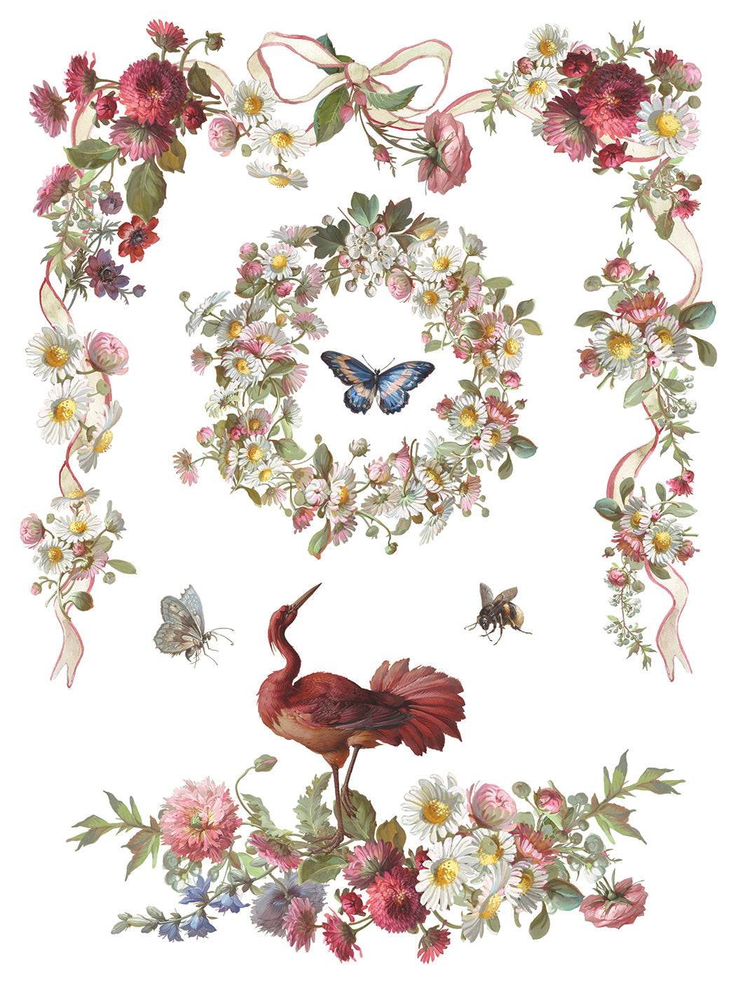 Madeleine IOD Transfer Pad (8) 12 X 16 Sheets by Iron Orchid Designs Rub-On Furniture Transfer Decal - New Release
