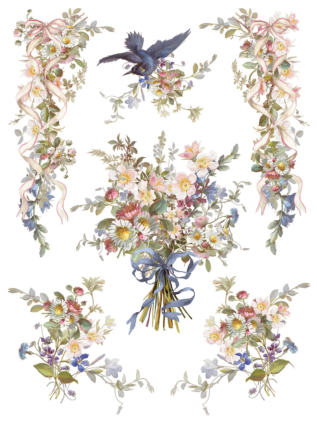 Madeleine IOD Transfer Pad (8) 12 X 16 Sheets by Iron Orchid Designs Rub-On Furniture Transfer Decal - New Release
