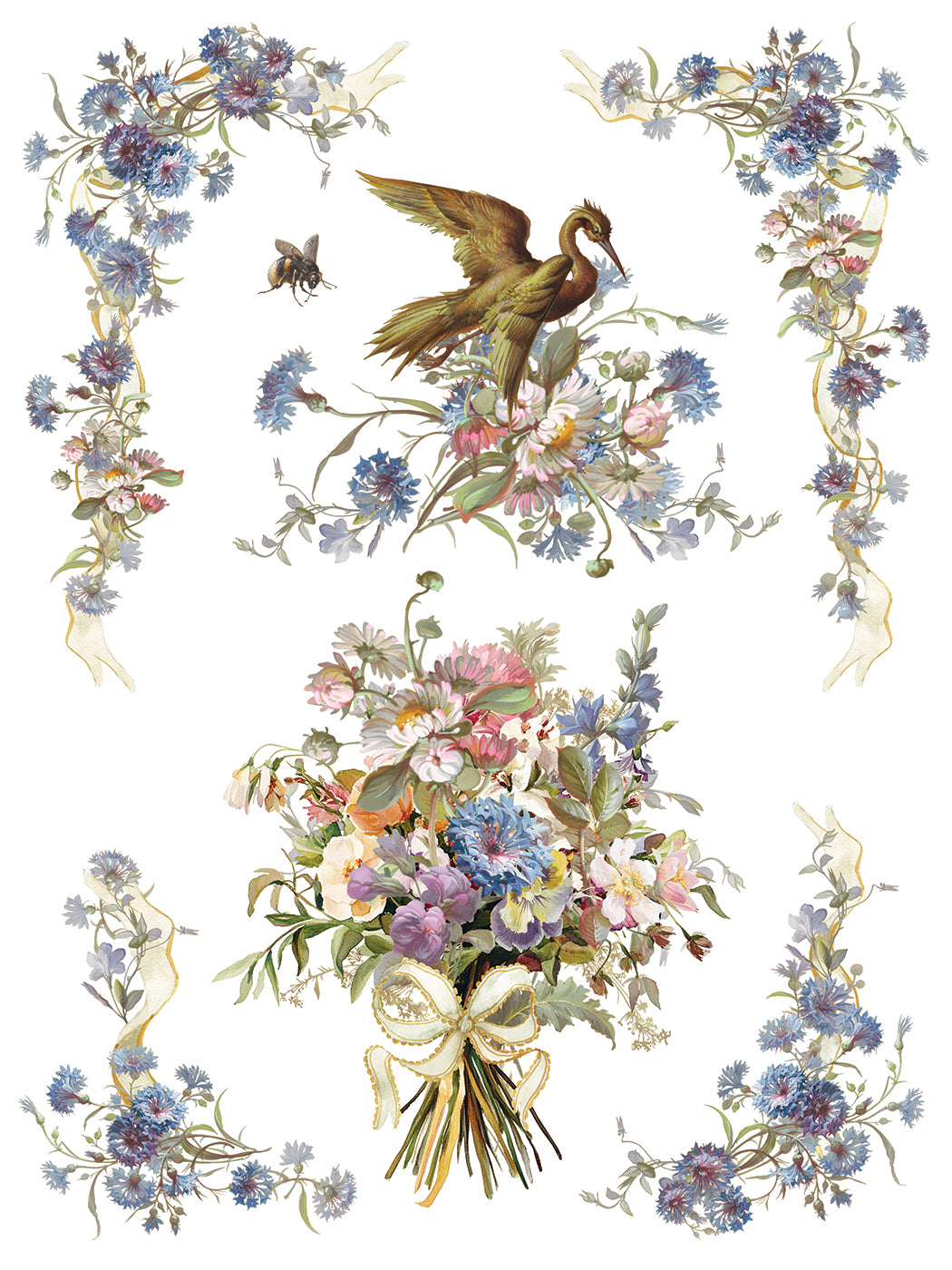 Madeleine IOD Transfer Pad (8) 12 X 16 Sheets by Iron Orchid Designs Rub-On Furniture Transfer Decal - New Release