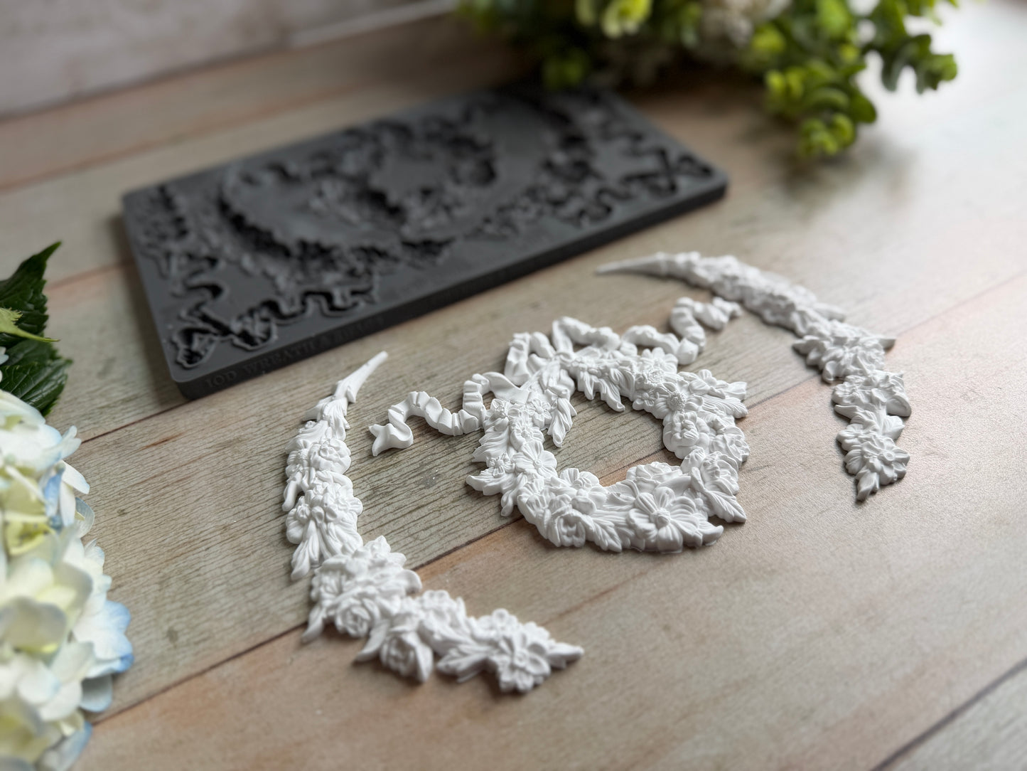 Wreath and Swags IOD décor mould 6 x 10 - by Iron Orchid Designs - New Release