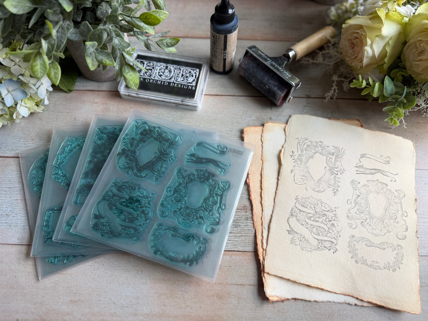 Emblems IOD stamp 4 sheets 6 X 6 - by Iron Orchid Designs - New Release