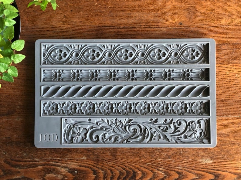 Trimmings 2 IOD décor mould 6 x 10 - by Iron Orchid Designs