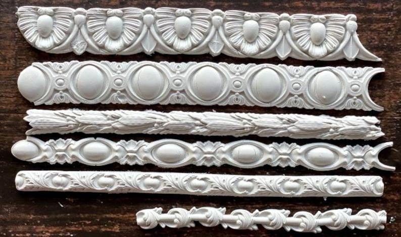 Trimmings 3 IOD décor mould 6 x 10 - by Iron Orchid Designs