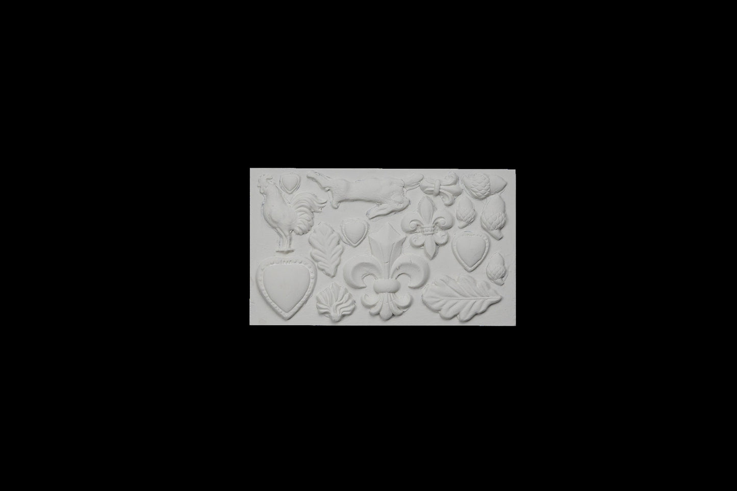 Fleur de lis IOD décor mould 6 x 10 - by Iron Orchid Designs