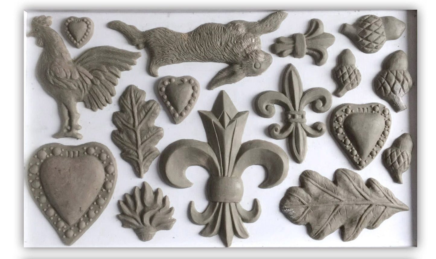 Fleur de lis IOD décor mould 6 x 10 - by Iron Orchid Designs
