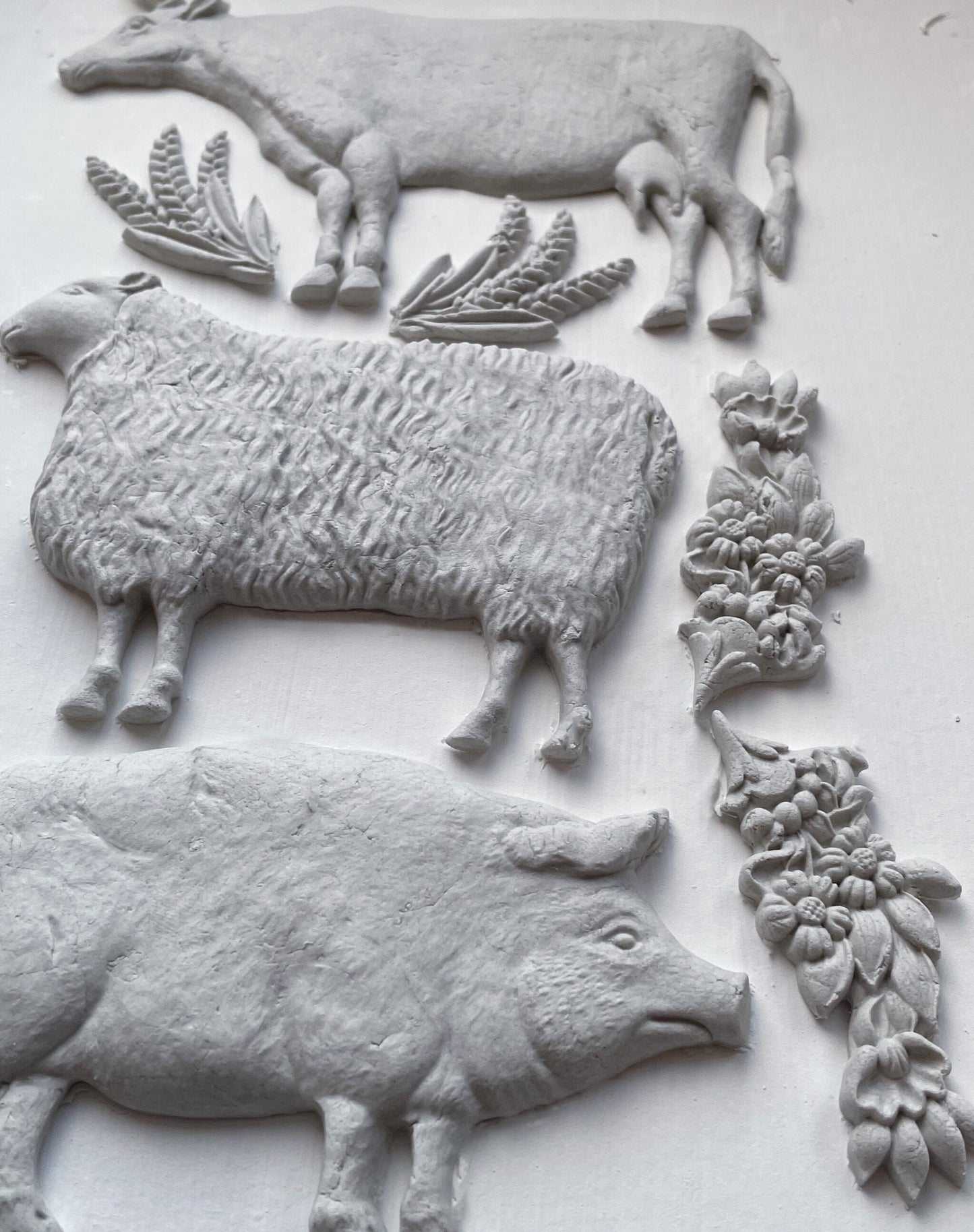 Village Market IOD decor mould 6 x 10 - by Iron Orchid Designs